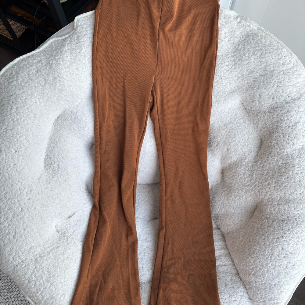 Wilfred Tan Boot Cut Flare Pants